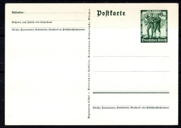 Propagandakarte A. Hitler 1938 mit Michel Nr. 663